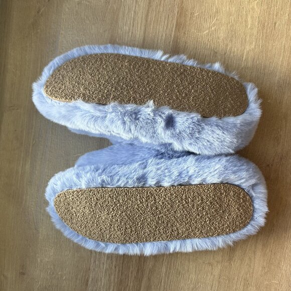 Anthropologie Maeve Fuzzy Sky Platform Slippers Women's Size Medium M (8-9) NWT - Picture 5 of 6